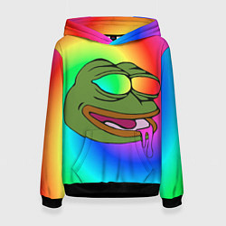 Женская толстовка Pepe rainbow