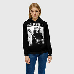 Толстовка-худи женская BURZUM Бурзум, цвет: 3D-черный — фото 2
