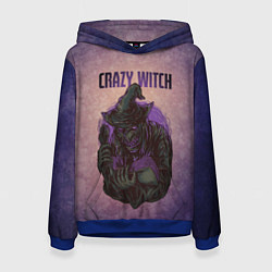 Толстовка-худи женская Crazy Witch, цвет: 3D-синий