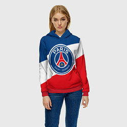 Толстовка-худи женская Paris Saint-Germain FC, цвет: 3D-красный — фото 2
