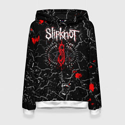 Толстовка-худи женская Slipknot Rock Слипкнот Музыка Рок Гранж, цвет: 3D-белый