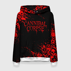 Женская толстовка CANNIBAL CORPSE КРАСНЫЕ ЧЕРЕПА