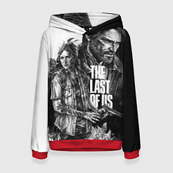 Толстовка-худи женская THE LAST OF US ЧЁРНО БЕЛЫЙ, цвет: 3D-красный