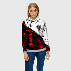 Толстовка-худи женская Berserk: Черная маска, цвет: 3D-меланж — фото 2