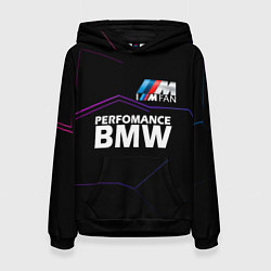 Толстовка-худи женская BMW фанат, цвет: 3D-черный