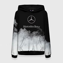 Толстовка-худи женская Mercedes-Benz Облака, цвет: 3D-черный