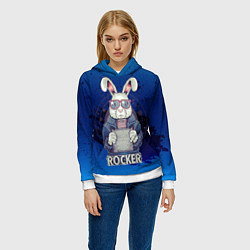 Толстовка-худи женская Rocker!, цвет: 3D-белый — фото 2