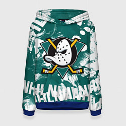 Толстовка-худи женская Анахайм Дакс Anaheim Ducks, цвет: 3D-синий