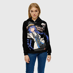 Толстовка-худи женская Реинкарнация безработного - Рокси Мигурдия, цвет: 3D-черный — фото 2