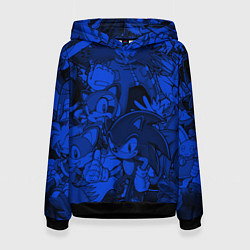Женская толстовка SONIC BLUE PATTERN СИНИЙ ЁЖ