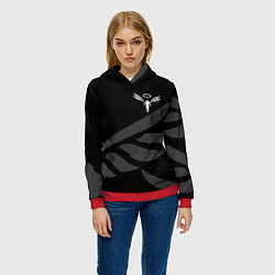 Толстовка-худи женская WALHALLA TEAM LOGO ТОКИЙСКИЕ МСТИТЕЛИ, цвет: 3D-красный — фото 2