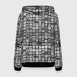 Женская толстовка Geometry Dash: BW Pattern