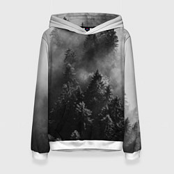 Толстовка-худи женская МРАЧНЫЙ ЛЕС FOREST, цвет: 3D-белый