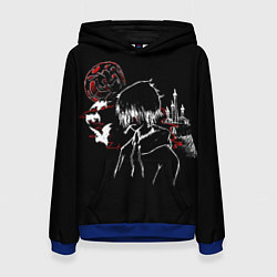 Толстовка-худи женская Ищи Меня На Луне Фараон, цвет: 3D-синий