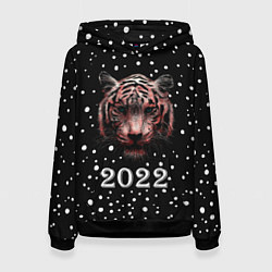 Толстовка-худи женская New Year Immortal Tiger, цвет: 3D-черный