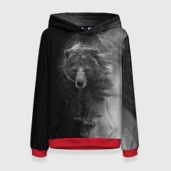 Толстовка-худи женская EVIL BEAR, цвет: 3D-красный