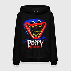 Толстовка-худи женская Poppy Playtime: Huggy, цвет: 3D-черный