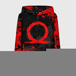 Женская толстовка GOD OF WAR LOGO RED, БРЫЗГИ КРАСОК