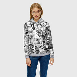 Толстовка-худи женская Chainsaw Man Человек-бензопила манга, цвет: 3D-меланж — фото 2