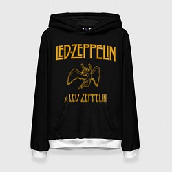 Толстовка-худи женская Led Zeppelin x Led Zeppelin, цвет: 3D-белый