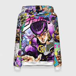 Толстовка-худи женская JoJos Bizarre Adventure: Josuke, цвет: 3D-белый