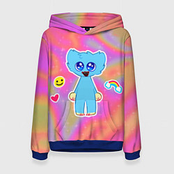 Толстовка-худи женская POPPY PLAYTIME - МАЛЫШ ХАГГИ ВАГГИ, цвет: 3D-синий