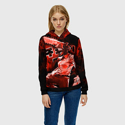 Толстовка-худи женская Chainsaw Man, Дэнджи, цвет: 3D-черный — фото 2