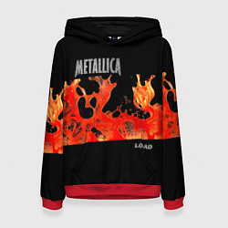 Толстовка-худи женская Load - Metallica, цвет: 3D-красный