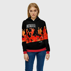 Толстовка-худи женская Load - Metallica, цвет: 3D-красный — фото 2
