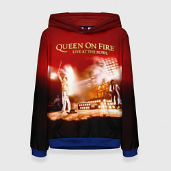 Толстовка-худи женская Queen on Fire - Live at the Bowl, цвет: 3D-синий