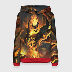 Толстовка-худи женская DOTA 2 SHADOW FIEND ТЕНЬ, цвет: 3D-красный