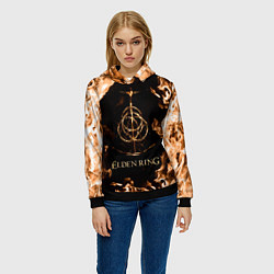 Толстовка-худи женская Elden Ring Logo, цвет: 3D-черный — фото 2