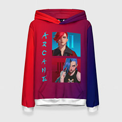 Женская толстовка Вай и Джинкс Аркейн