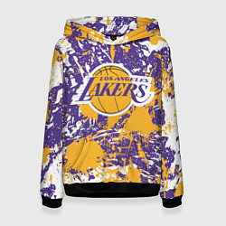 Женская толстовка LAKERS ФИРМЕННЫЕ ЦВЕТА БРЫЗГИ КРАСОК LA