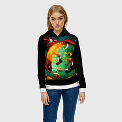 Толстовка-худи женская Rayman Legend, цвет: 3D-белый — фото 2