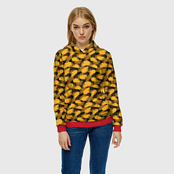 Толстовка-худи женская Тако Tacos, цвет: 3D-красный — фото 2