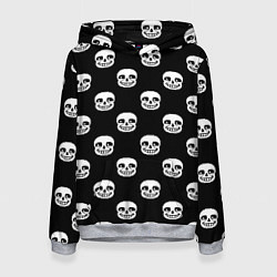 Женская толстовка UNDERTALE SANS SKULL FACE PATTERN УЗОР