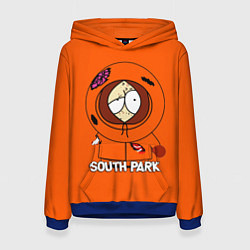 Толстовка-худи женская South Park - Южный парк Кенни, цвет: 3D-синий