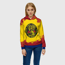 Толстовка-худи женская Cobra Kai Big Logo, цвет: 3D-синий — фото 2