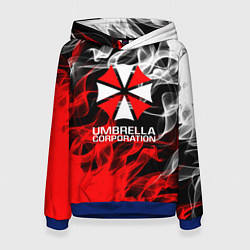 Толстовка-худи женская Umbrella Corporation Fire, цвет: 3D-синий