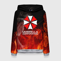 Женская толстовка Umbrella Corporation пламя