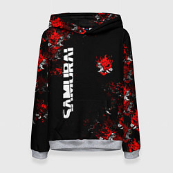 Толстовка-худи женская КИБЕРПАНК 2077 SAMURAI CYBERPUNK 2077, цвет: 3D-меланж