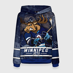 Женская толстовка Виннипег Джетс, Winnipeg Jets Маскот