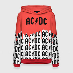 Толстовка-худи женская Ac dc rock, цвет: 3D-красный
