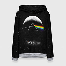 Толстовка-худи женская PINK FLOYD LOGO ПИНК ФЛОЙД ЗВЕЗДЫ, цвет: 3D-меланж