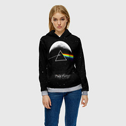 Толстовка-худи женская PINK FLOYD LOGO ПИНК ФЛОЙД ЗВЕЗДЫ, цвет: 3D-меланж — фото 2