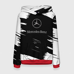 Толстовка-худи женская Mercedes-Benz Текстура, цвет: 3D-красный