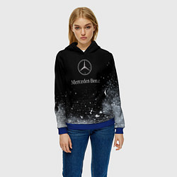 Толстовка-худи женская Mercedes-Benz распылитель, цвет: 3D-синий — фото 2