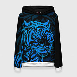 Женская толстовка Голубой тигр Blue
