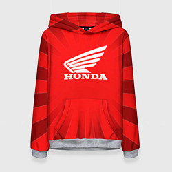Толстовка-худи женская Honda красные линии, цвет: 3D-меланж